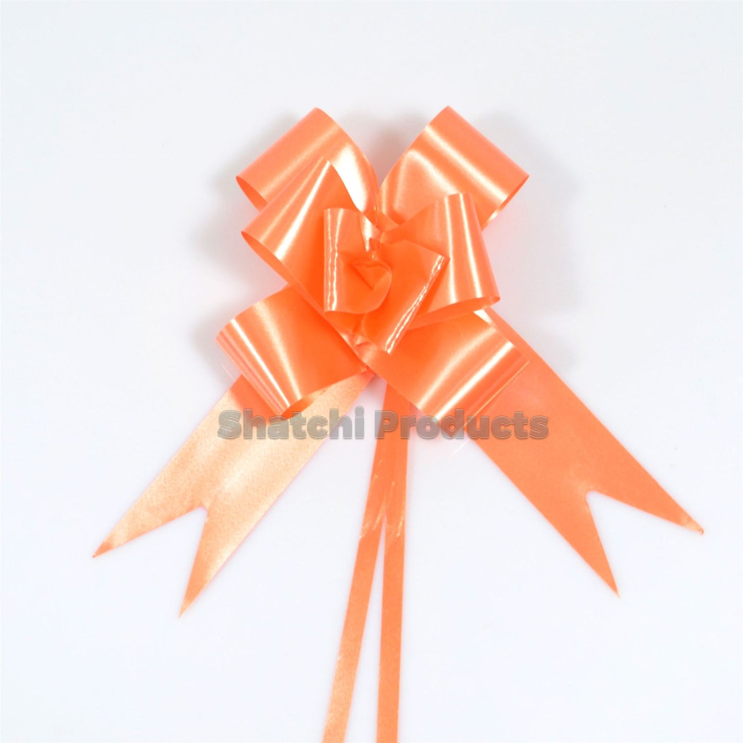 20 Orange Pull Bows - 30mm