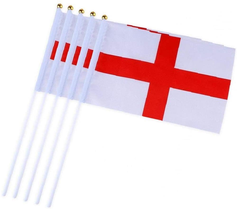 Pack of 25 St George England Hand Waving Flags