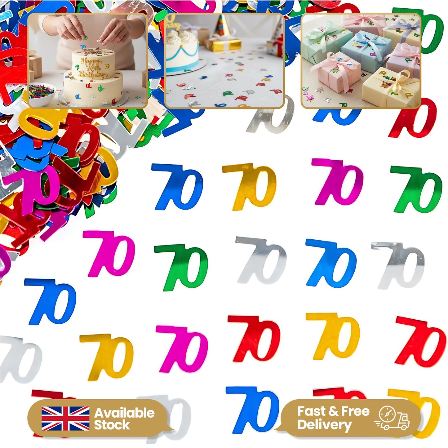 14g 70th Mix Happy Birthday Confetti