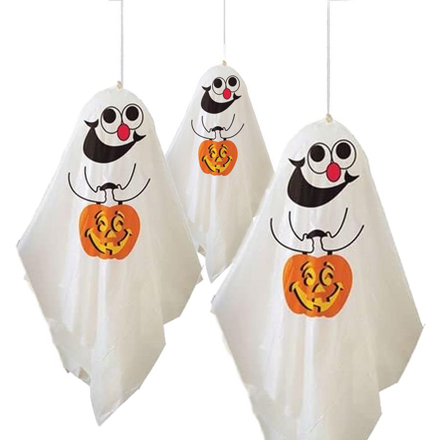 6Pcs Halloween White Ghosts