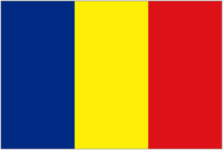 Romania Flag 5x3ft With Eyelets