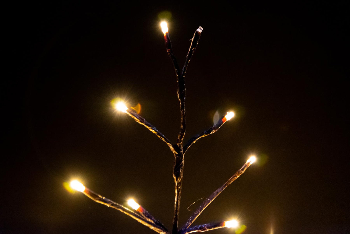 5ft Pre-Lit LED Light Snowy Brown Snow Twig Tree