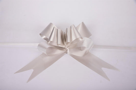 60 pcs Silver Pull Bows 50mm