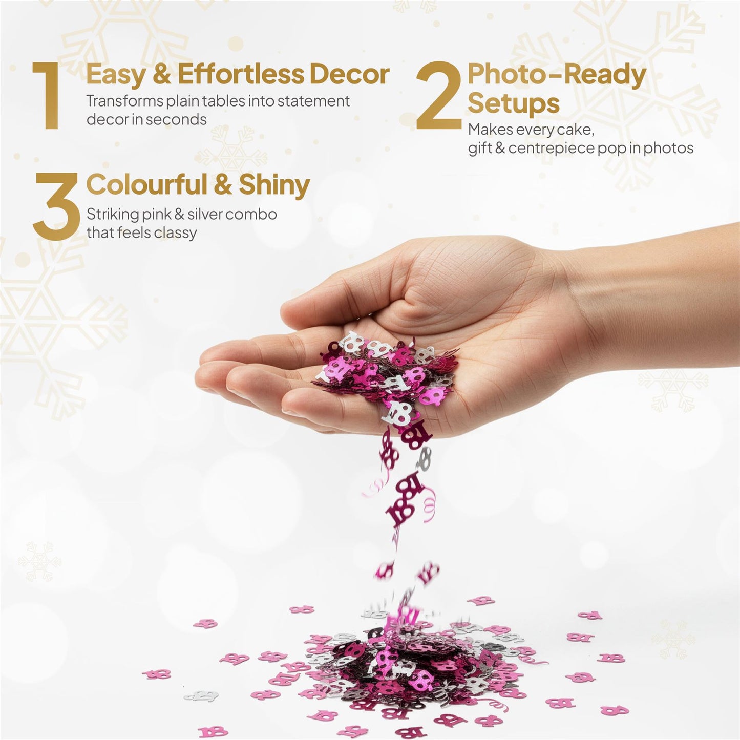 14g Pink Happy 18th Birthday Confetti