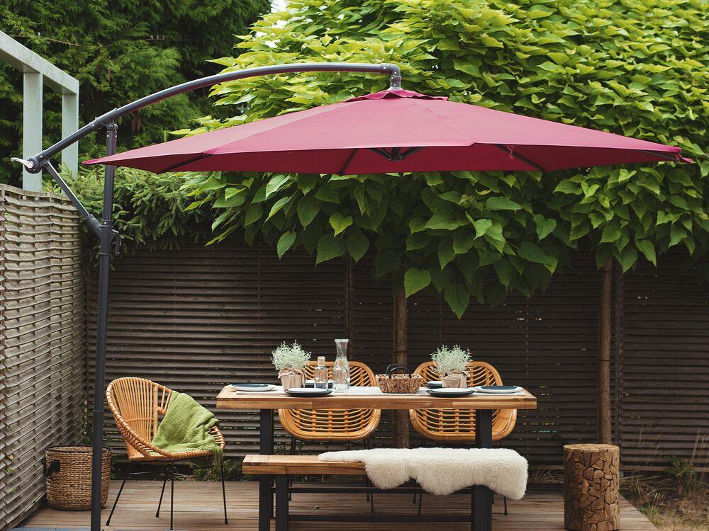 Burgundy Parasol Round Umbrella - 195x30x14.5 cm