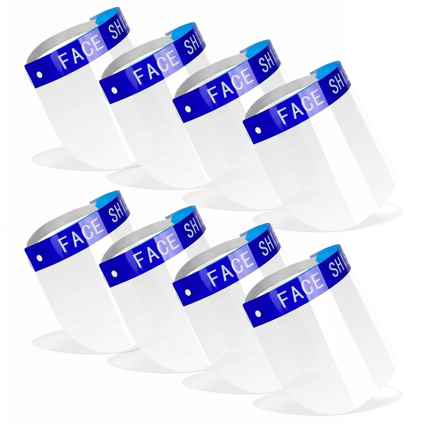 8 Reusable Safety Face Visors - Medical Protective Face Shields