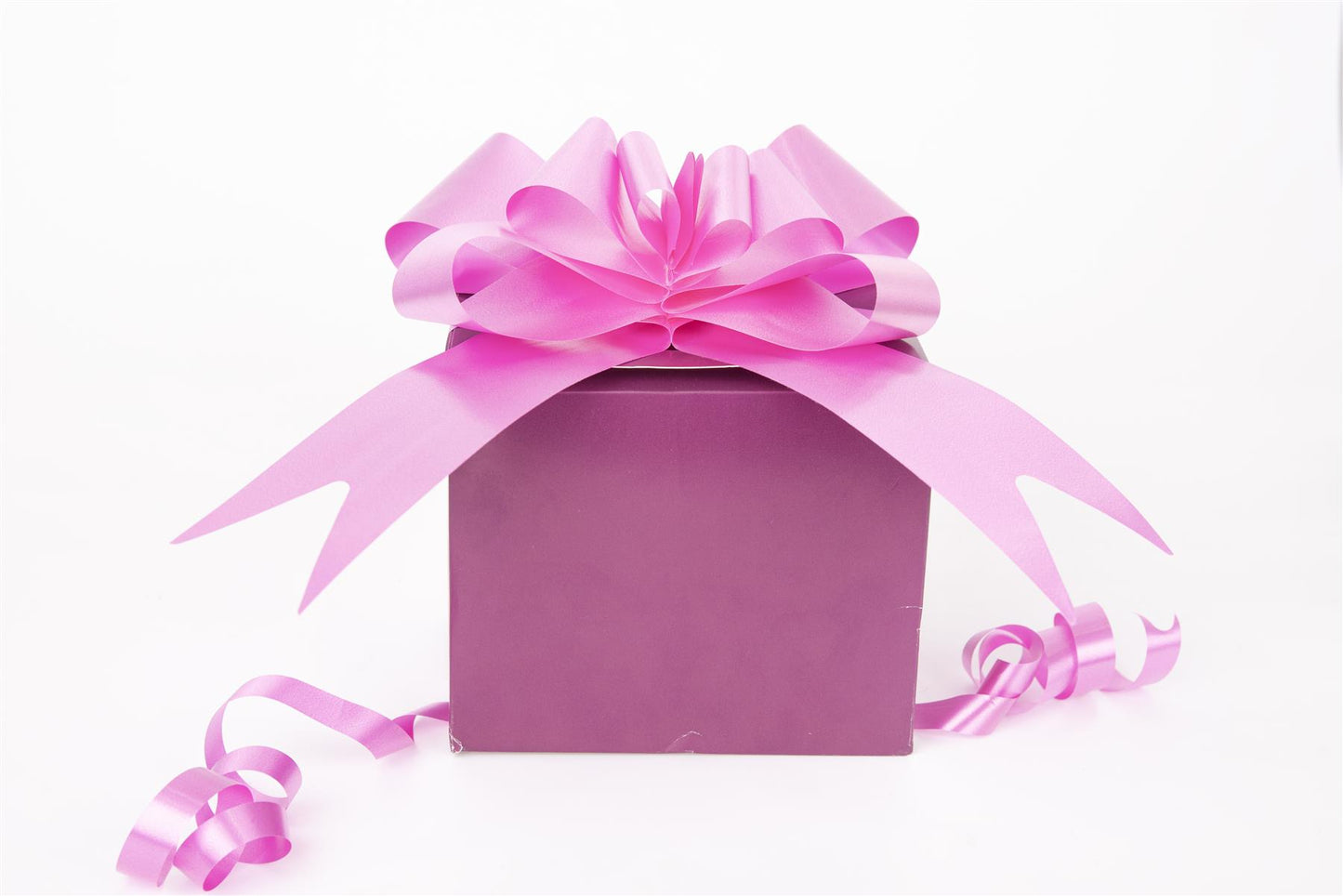 10 Hot Pink Pull Bows - 50mm