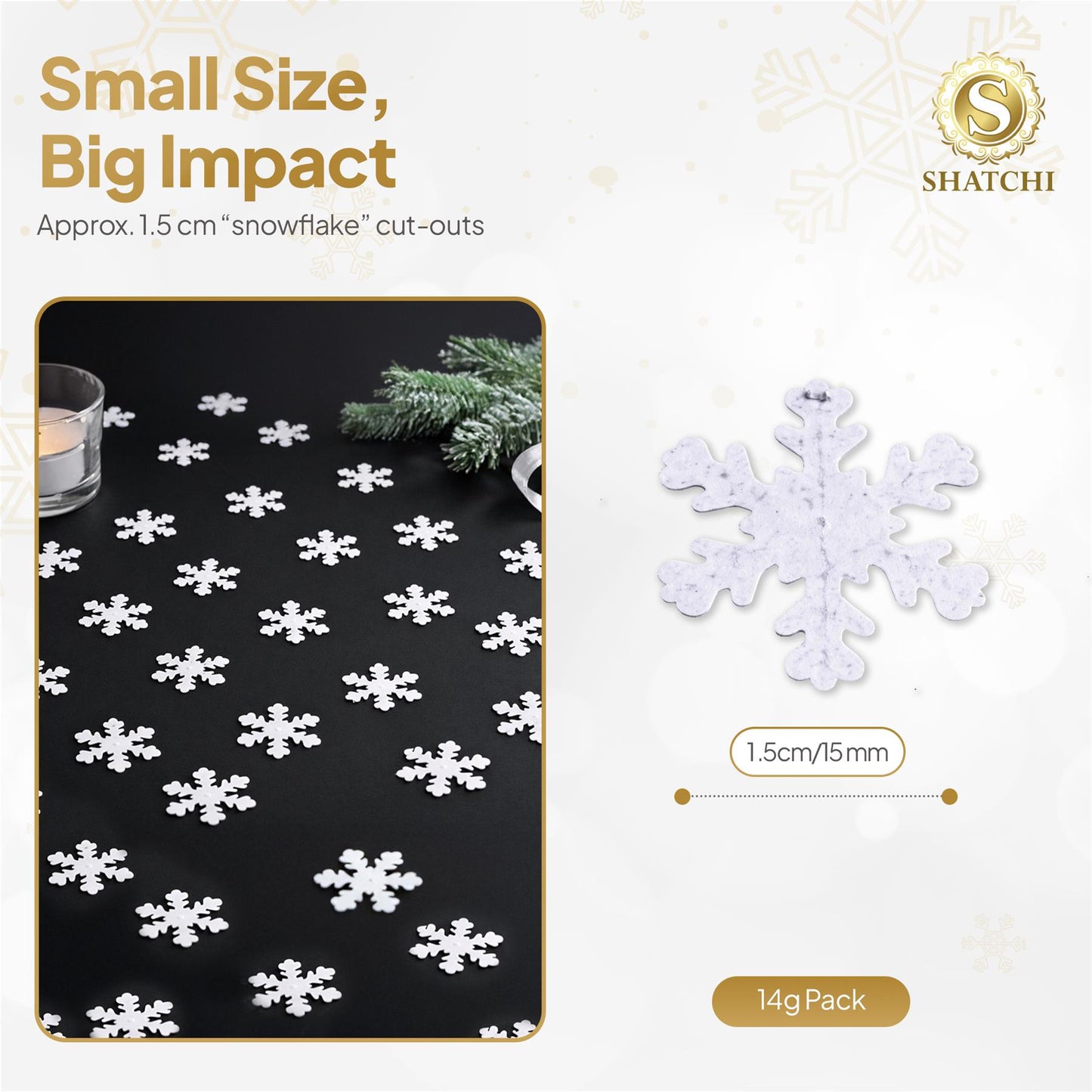 14g Snow Flake Glitz Confetti