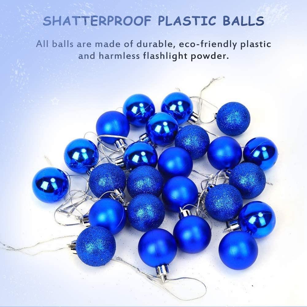 BAUBLES BLUE 3CM - 24pcs Set