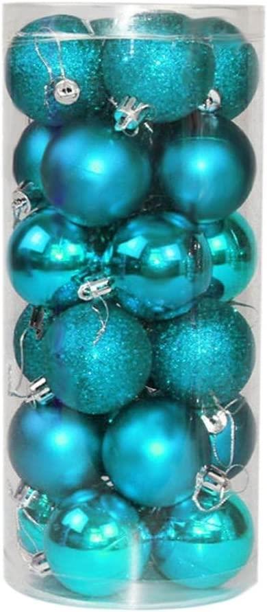 3 pcs Teal Blue Baubles 15cm