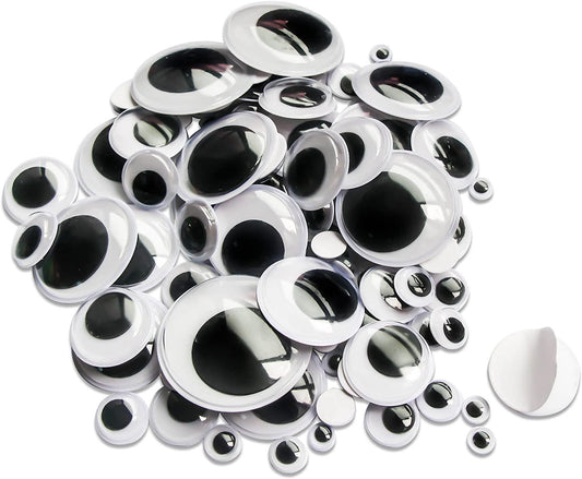 Black & White Wiggly-Wobbly-Googly Eyes, 500pk