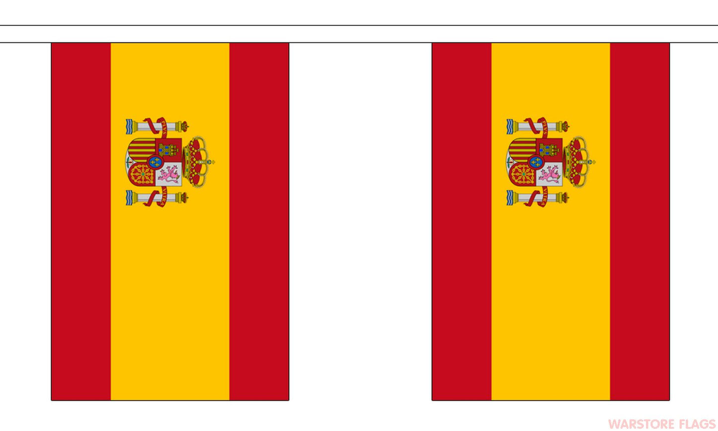 Spain Spanish National Bunting with Crest - 3m, 10 Flags