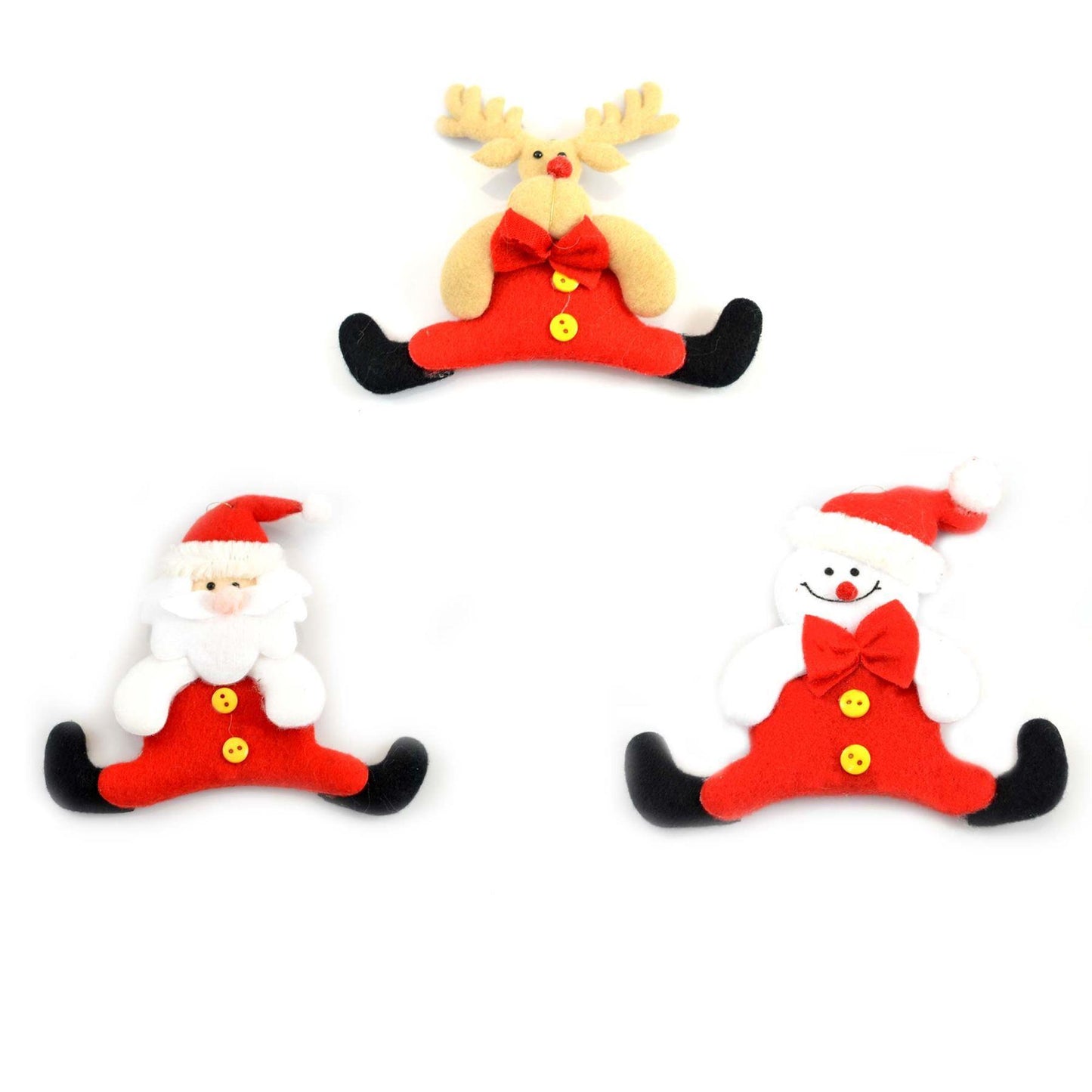 Christmas Tree Hanging Decorations 3 Soft Teddys