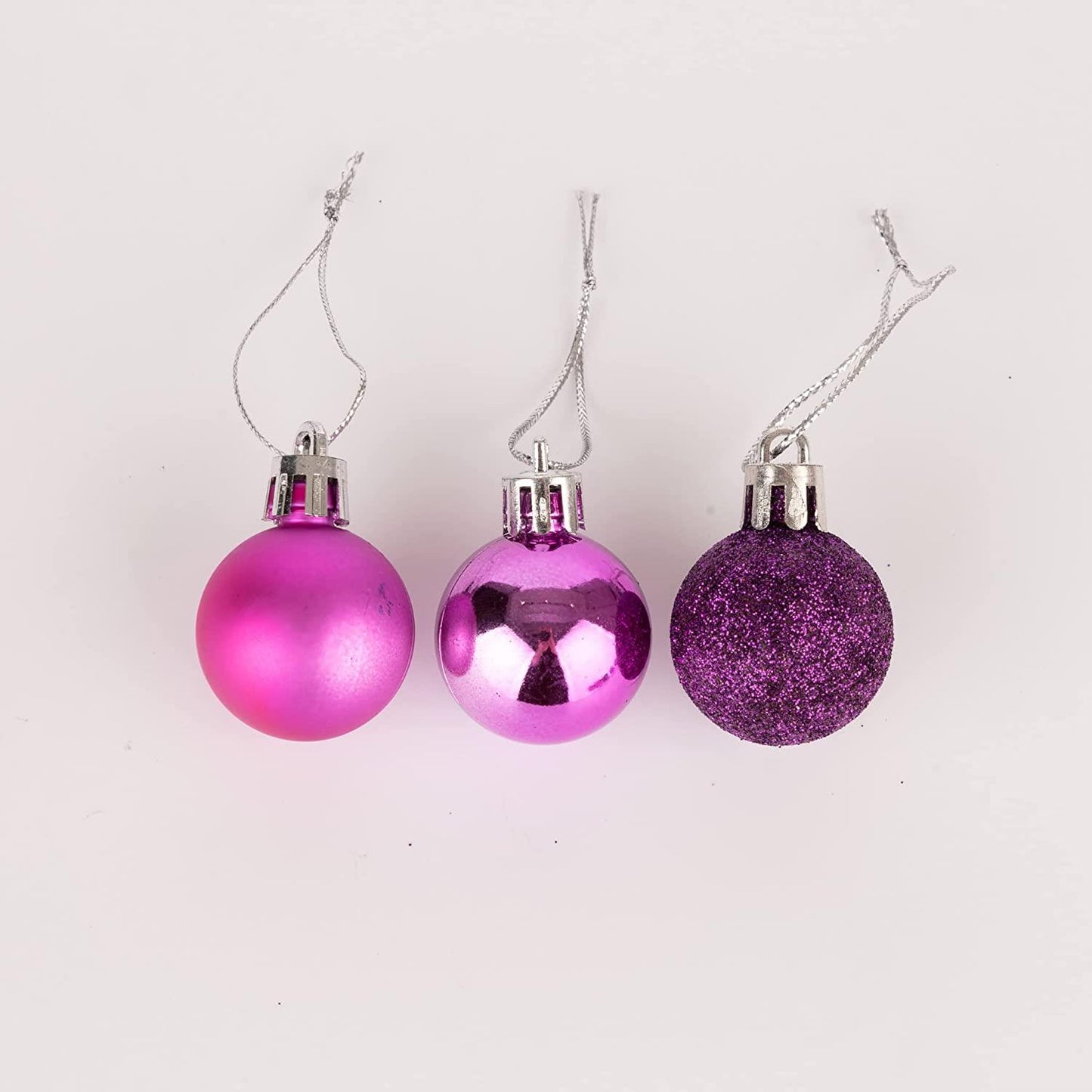 Purple Baubles (3cm, 12 pcs)