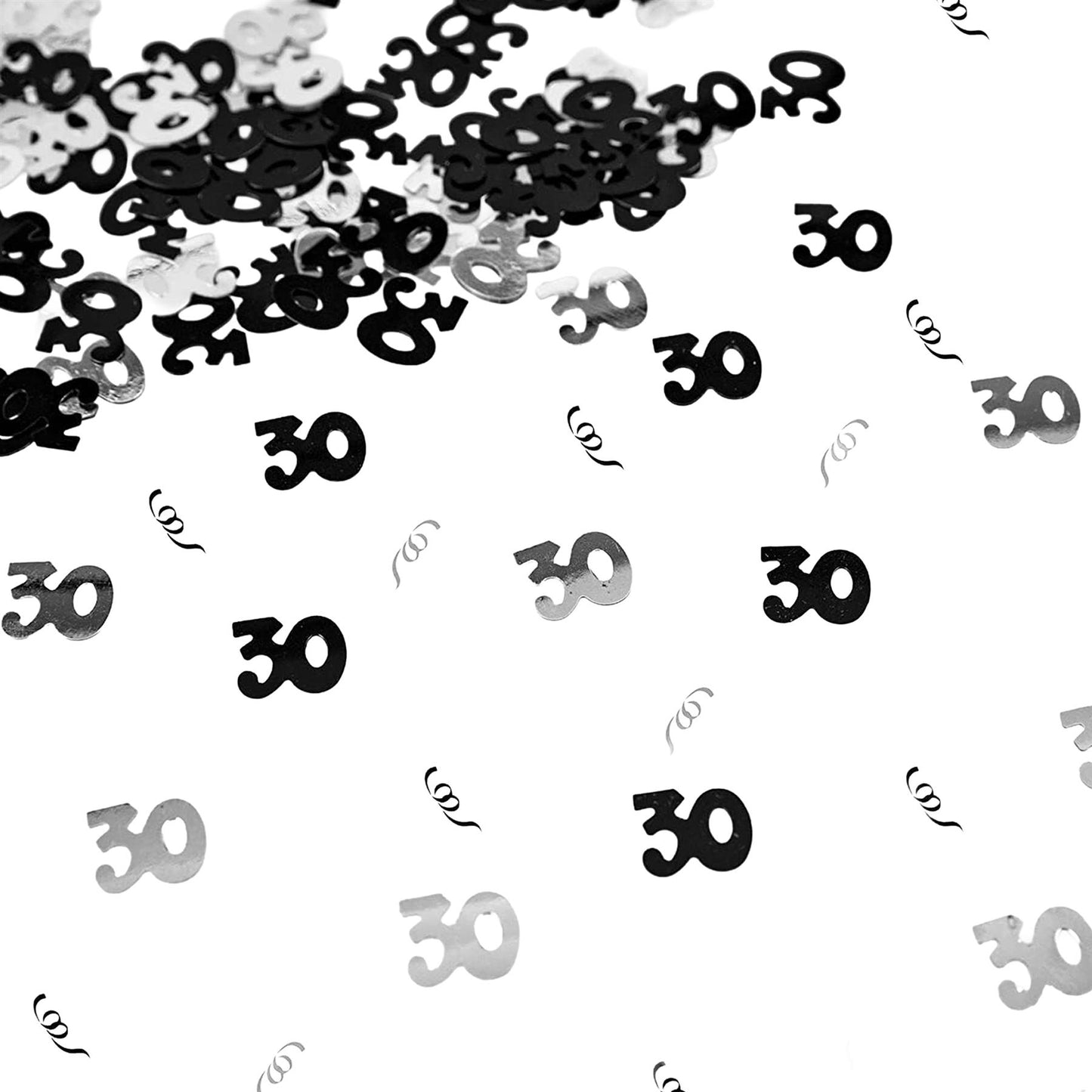 2x 14g 30th Black Happy Birthday Confetti
