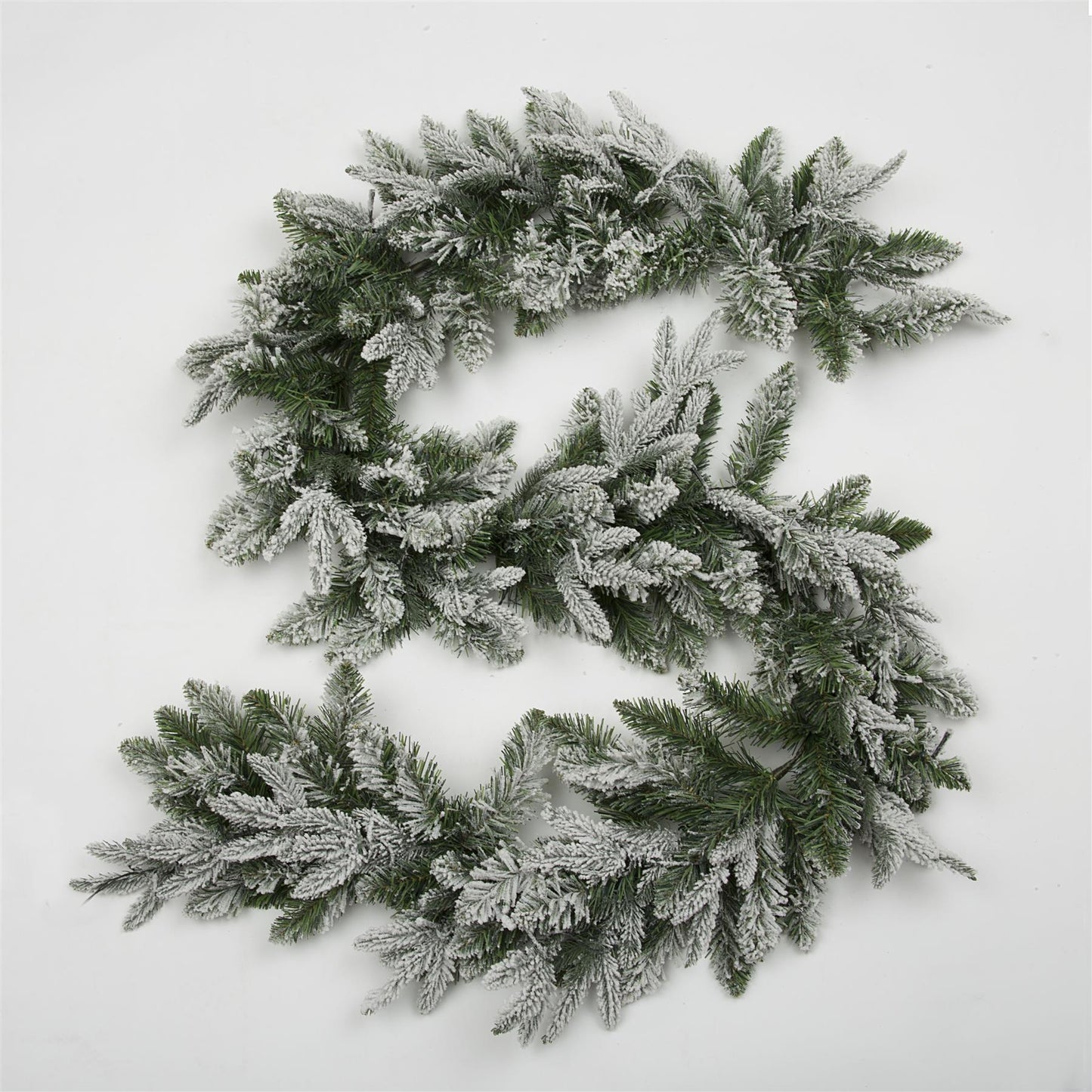 Plain Lapland Fir Snow Flocked Garland - 2m