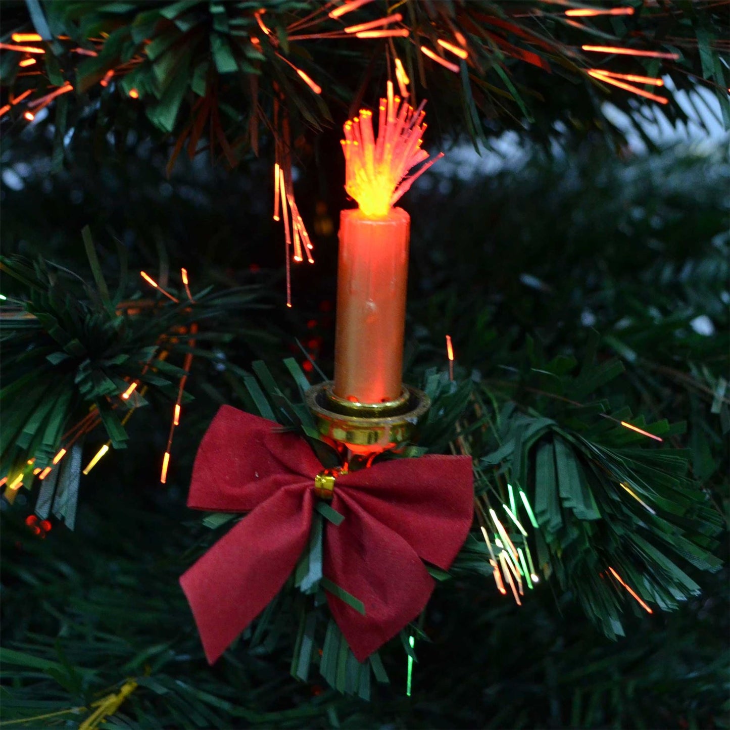 4ft Candle and Bow LED Fibre Optic Christmas Tree