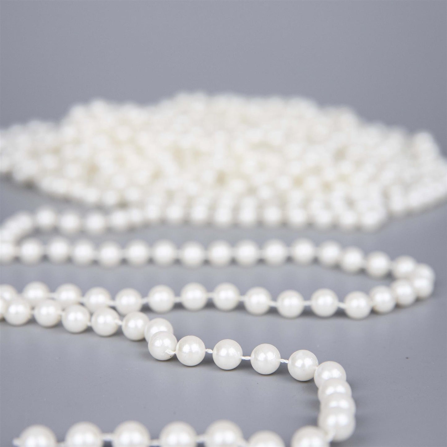 24ft Pearl White Hanging Bead Garland