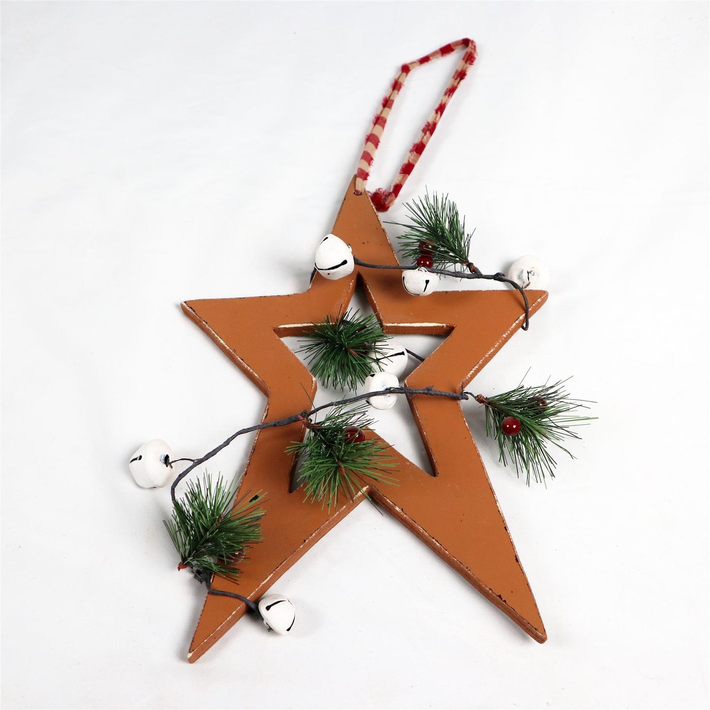 Light Brown Hanging Star Decoration (36cm)