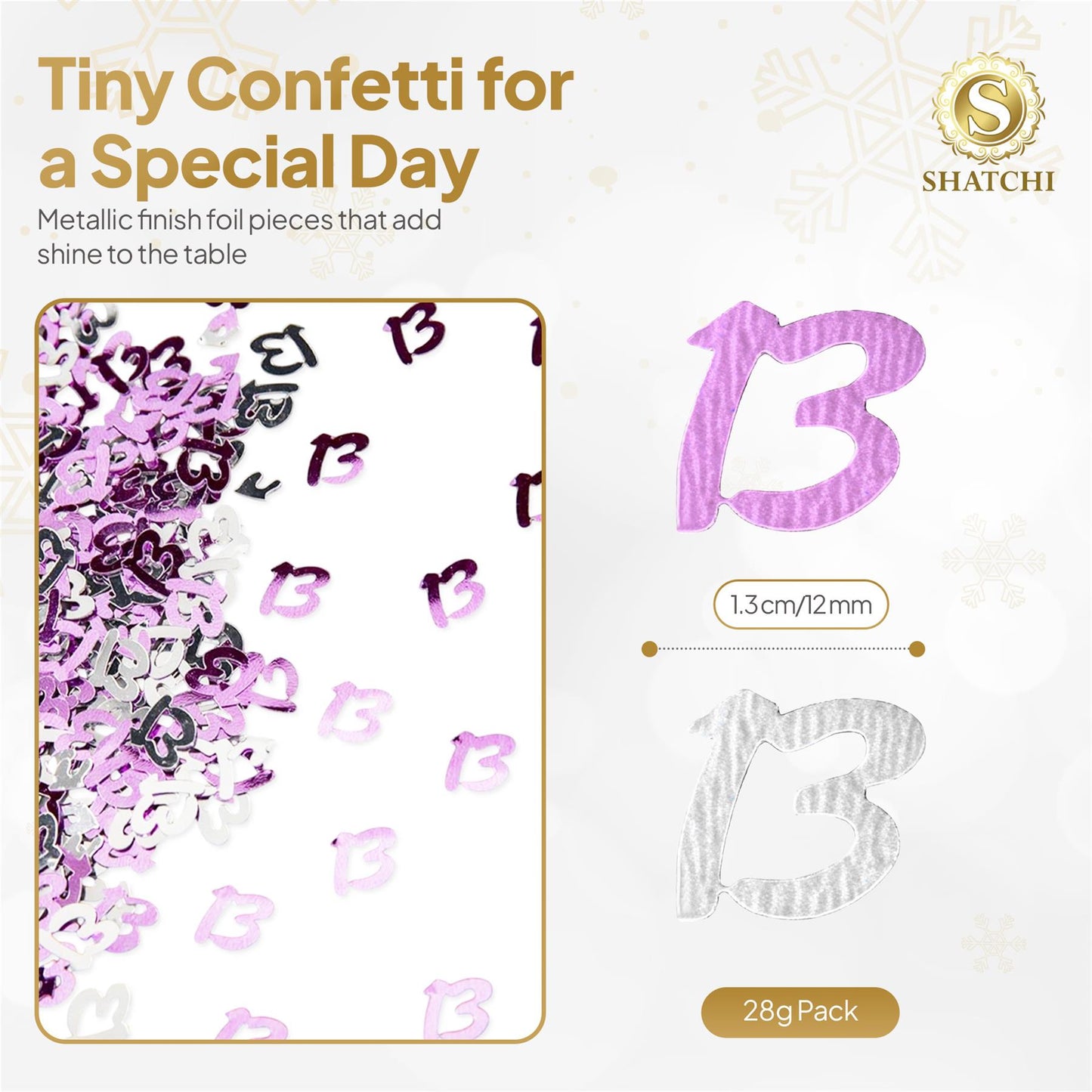 2 x 14g 13th Happy Birthday Pink Party Confetti