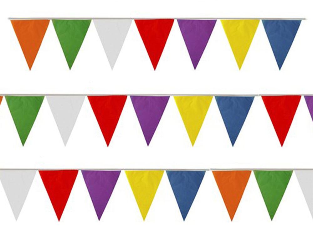 40m Giant Multicolour Bunting 80 Flags