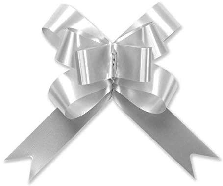 40Pcs 30mm Silver Pull Bows