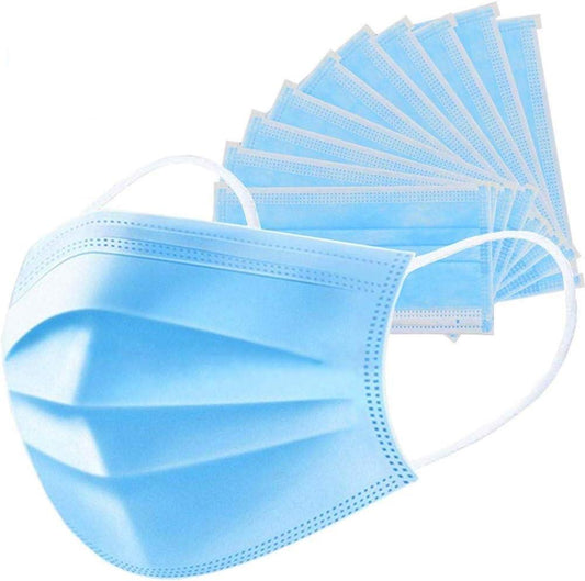 10 x Disposable Face Mask 3 Ply Respirator