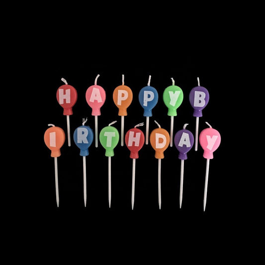 Happy Birthday Balloon Candles