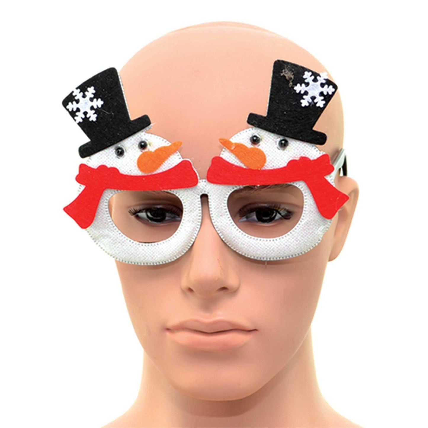 White Snowman Christmas Glasses