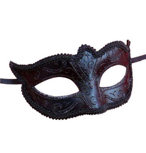 Midnight Black Venetian Masquerade Eye Mask