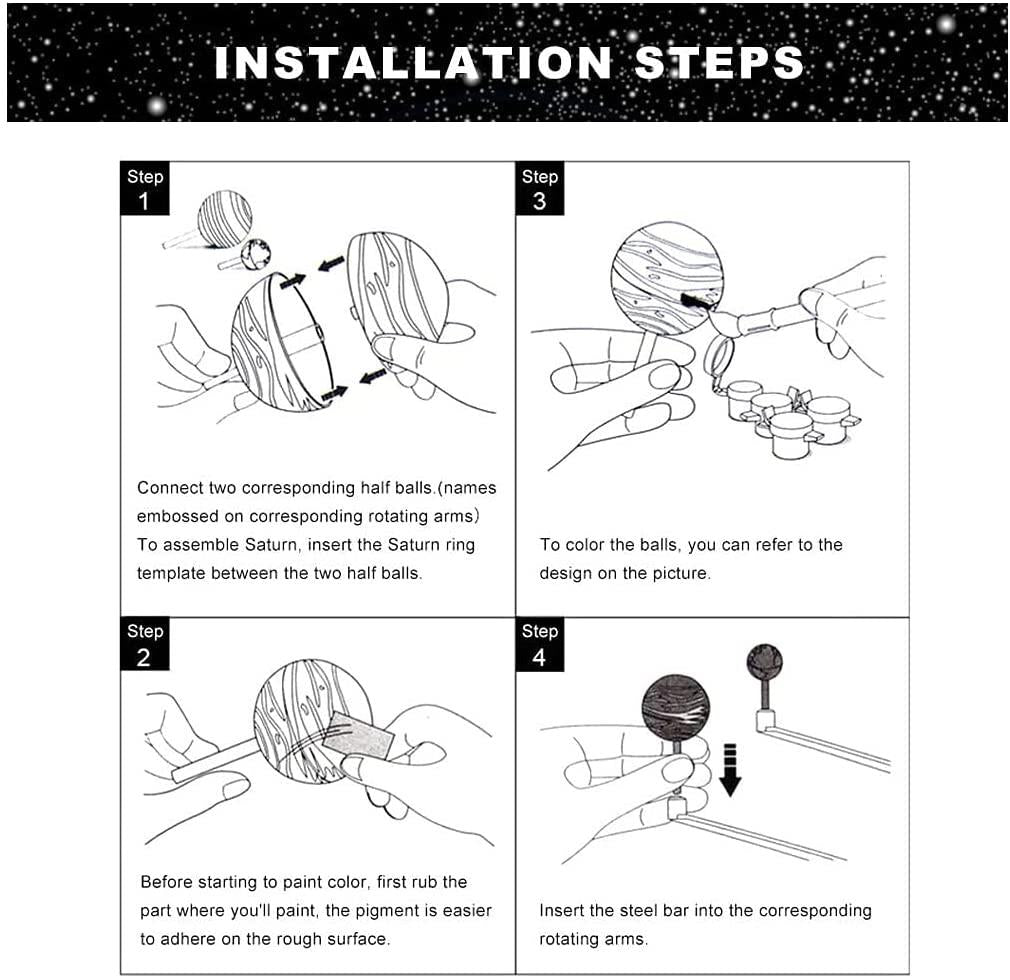 Nine Planets Science Glow in the Dark Solar System Model Kit