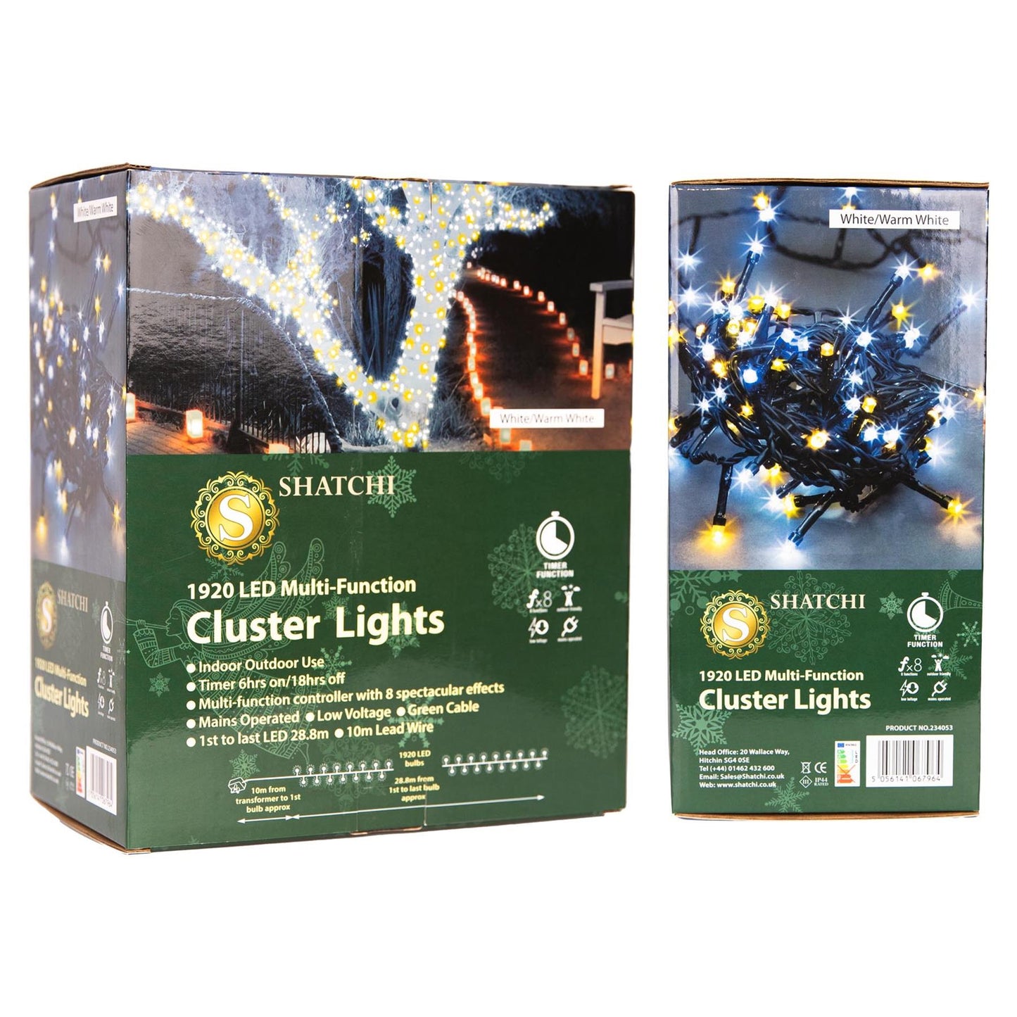 1920W+WW LED GC Multi Fun Cluster String Lights, 28.8m