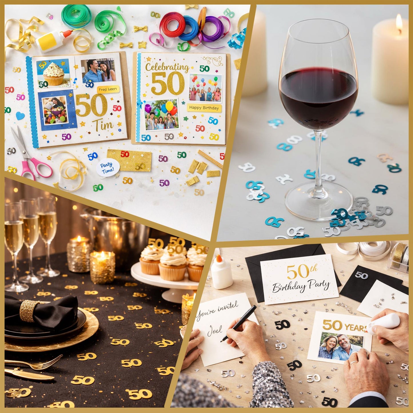14g 50th Black Confetti