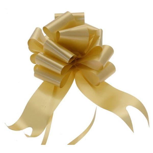 60pcs 50mm Gold Pull Bows