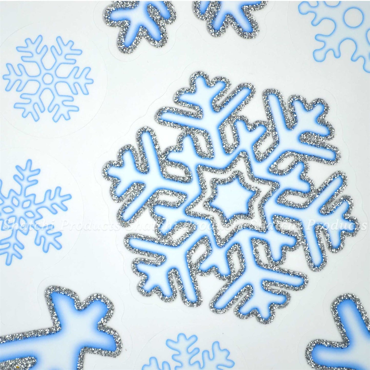 4 Sheets Snowflake Window Stickers