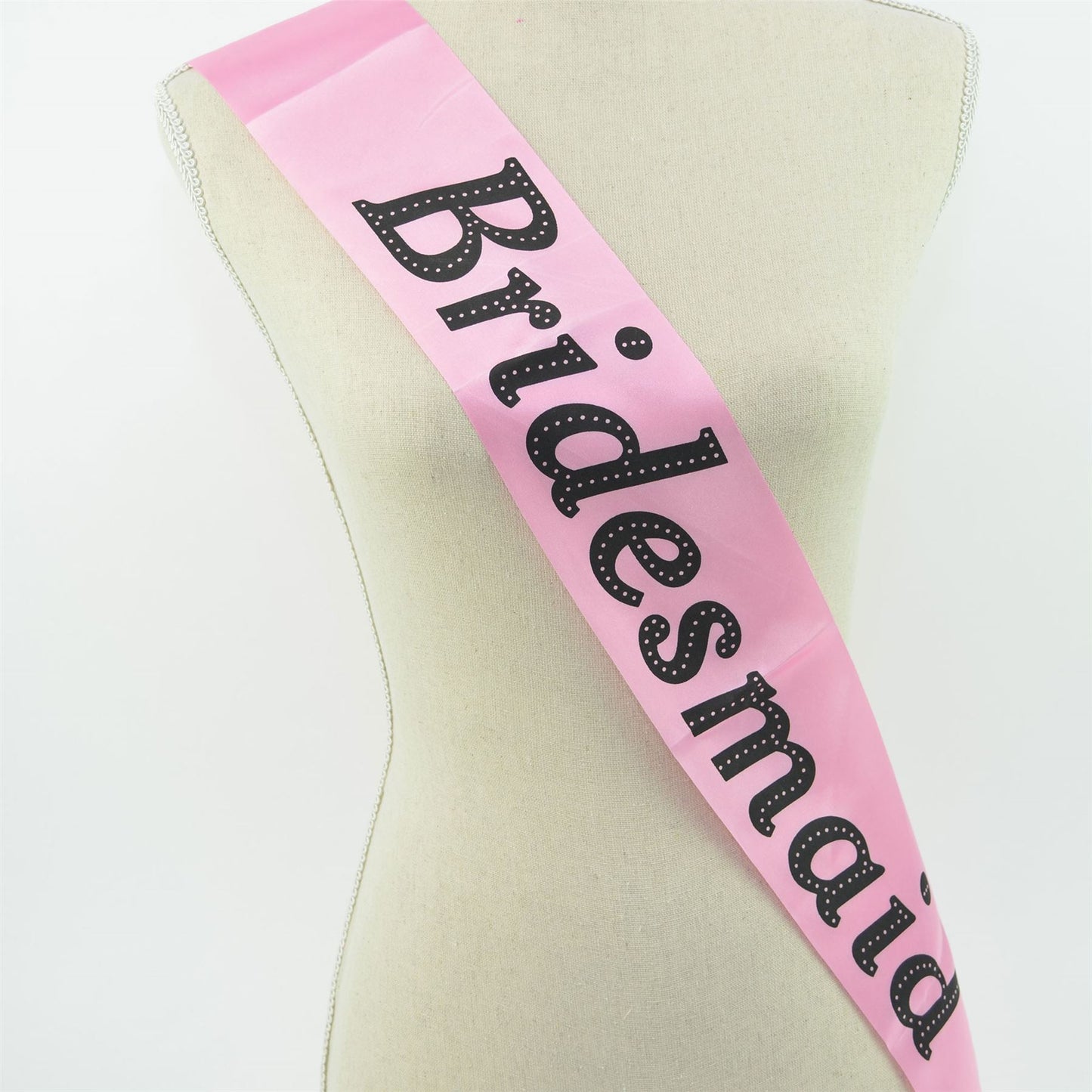 Shatchi BRIDESMAID Pink-Black Sash