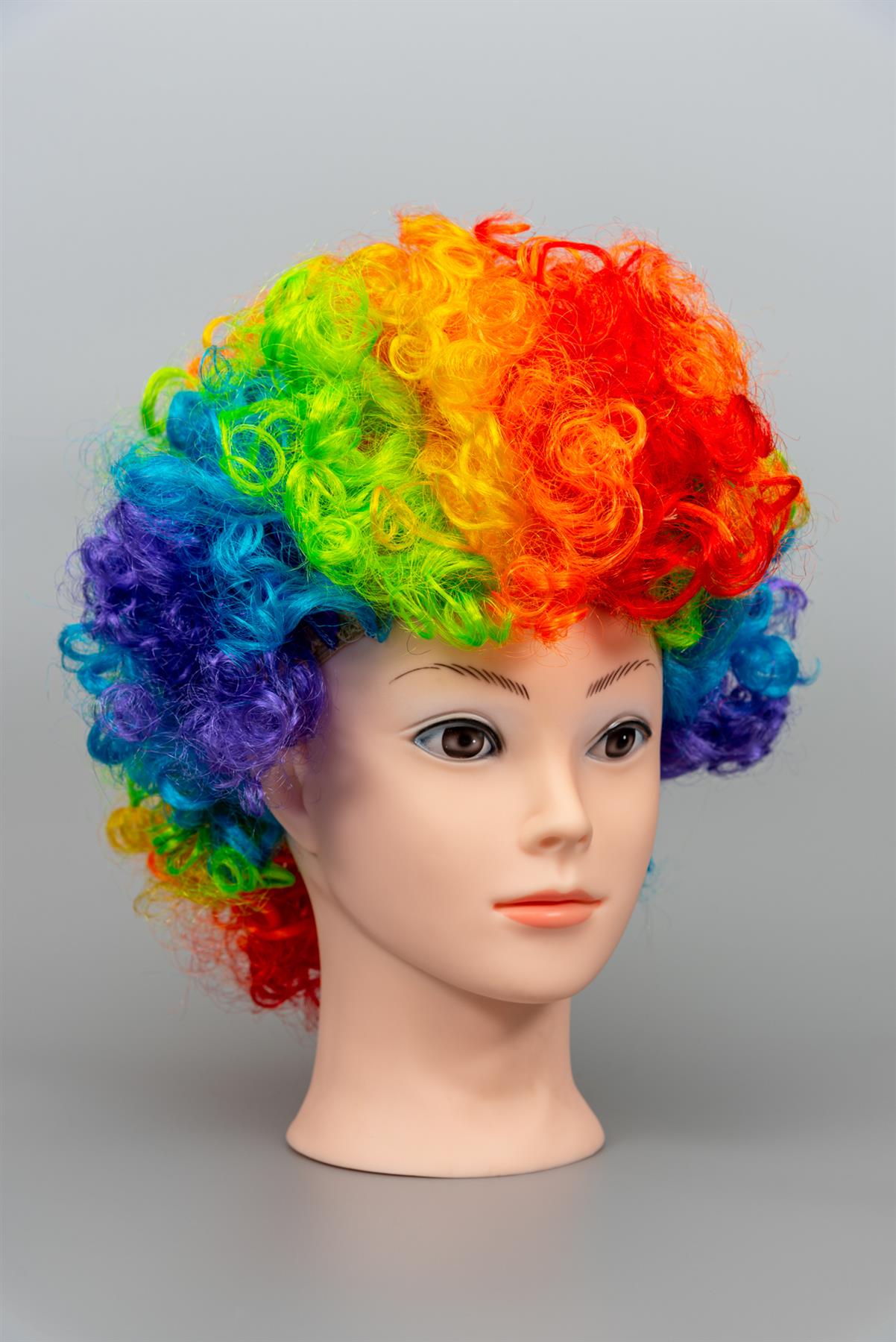 Multi Color Afro Curly Wig