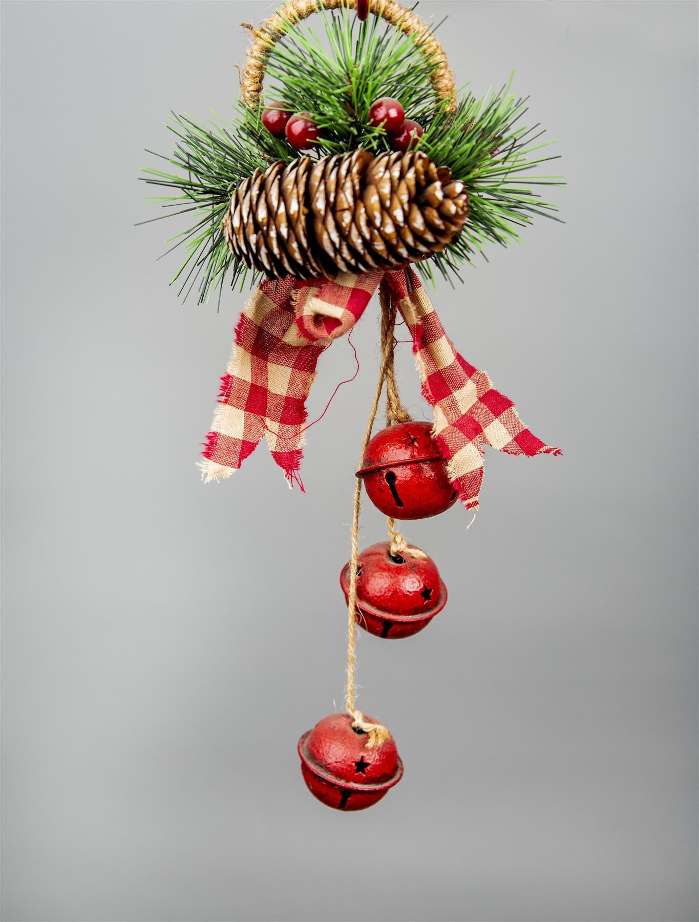 Hanging Decorations With Red Bells 27cm