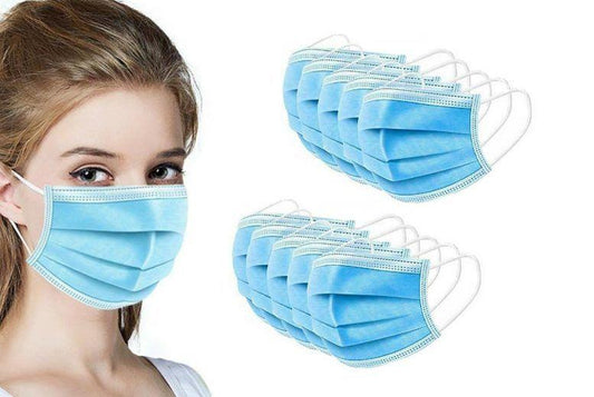 50 Disposable 3-Ply Face Masks