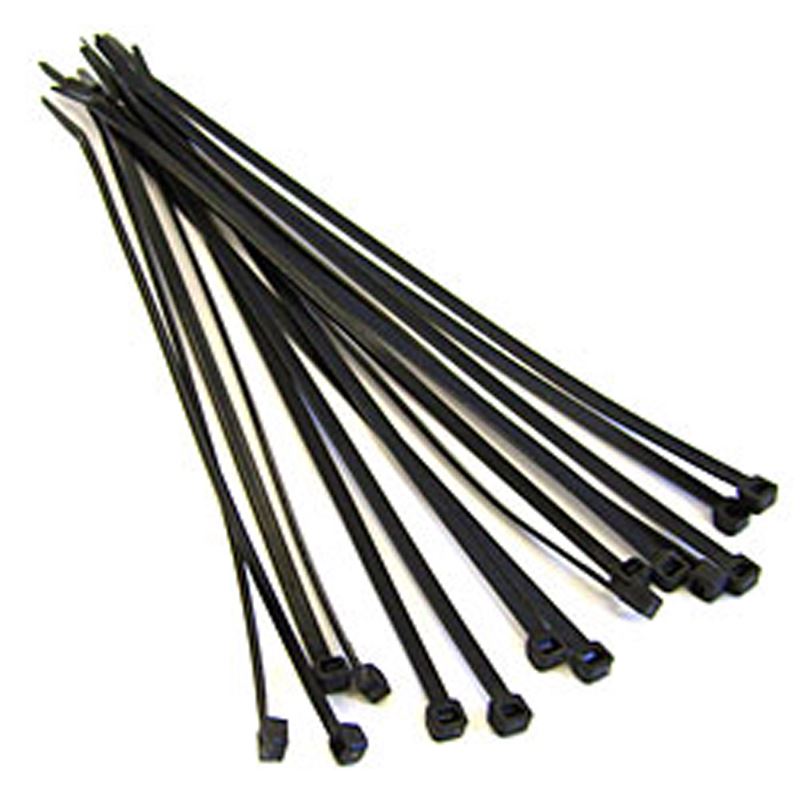 500 x Black Nylon Cable Ties 200mm