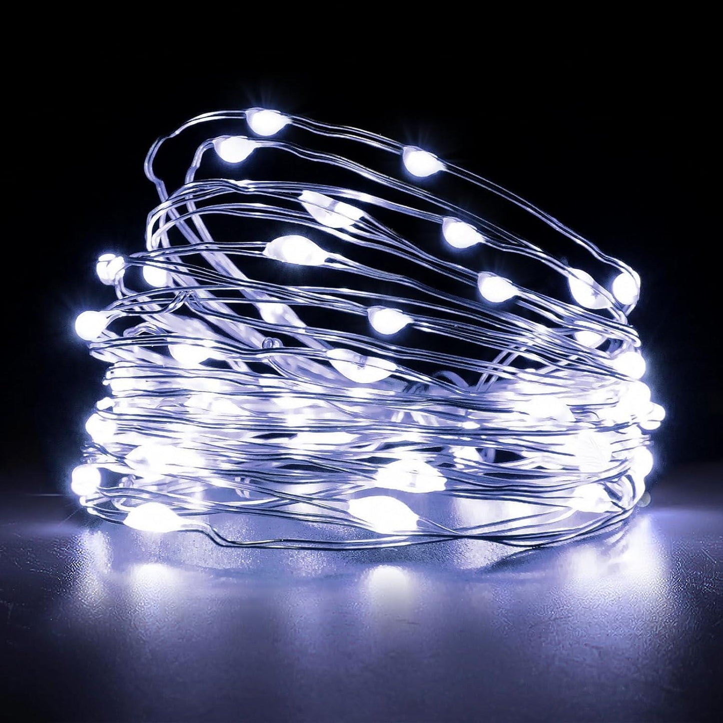 2x 10m Cool White Micro Rice LED Fairy String Lights