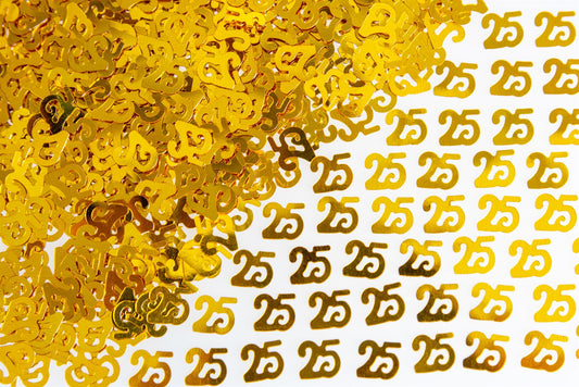 Pack of 2 Gold 25th Confetti - 14G Packs