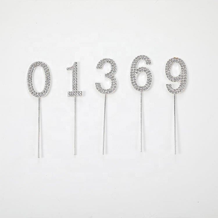 Silver Sparkle Number 8 Cake Topper