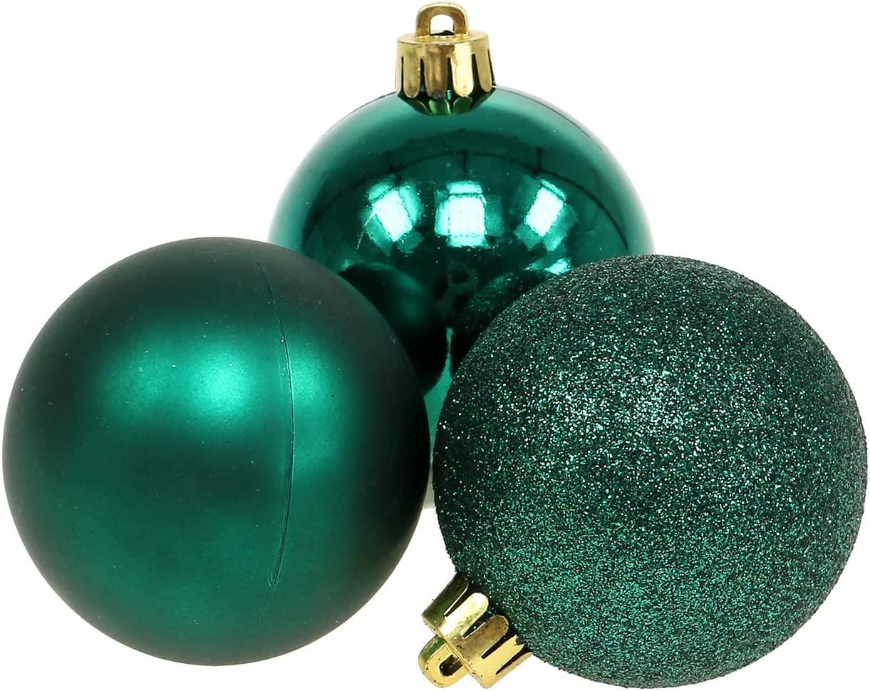 Baubles Emerald Green 5cm - 12pcs Set PVC