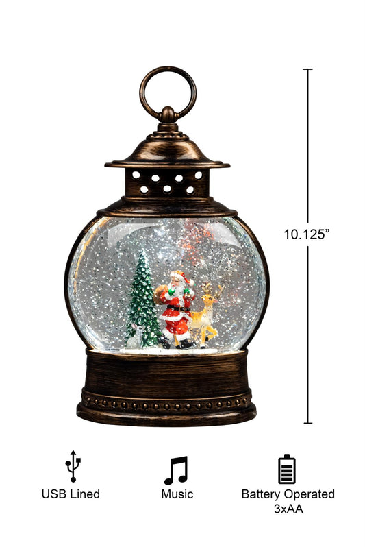 Light Up Nativity Lantern Snow Globe