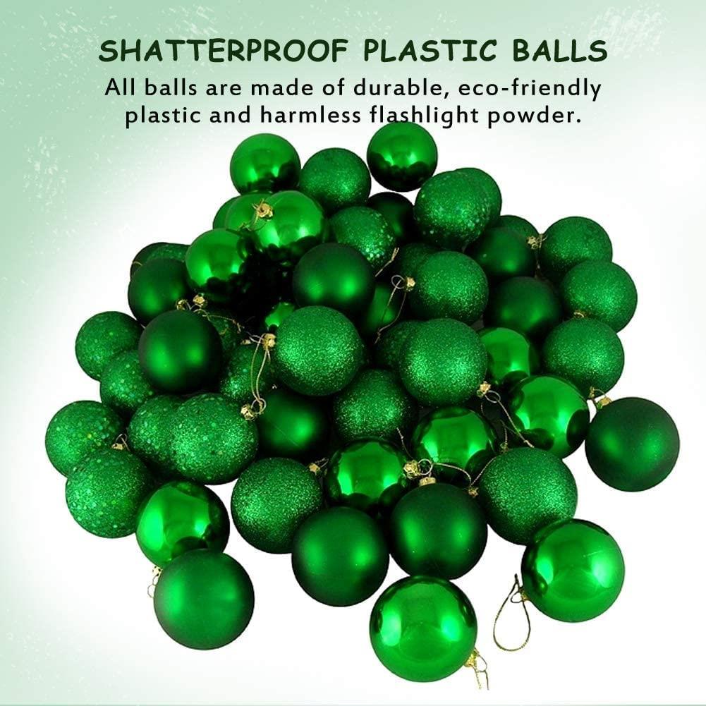 12 Dark Green Baubles (3cm)