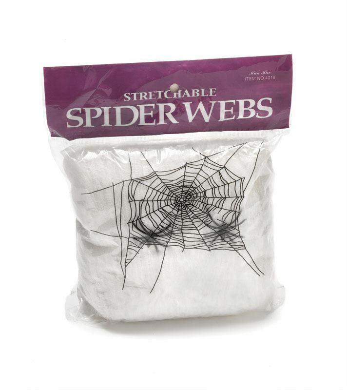 5pk Halloween Spider Web with 4 Spiders