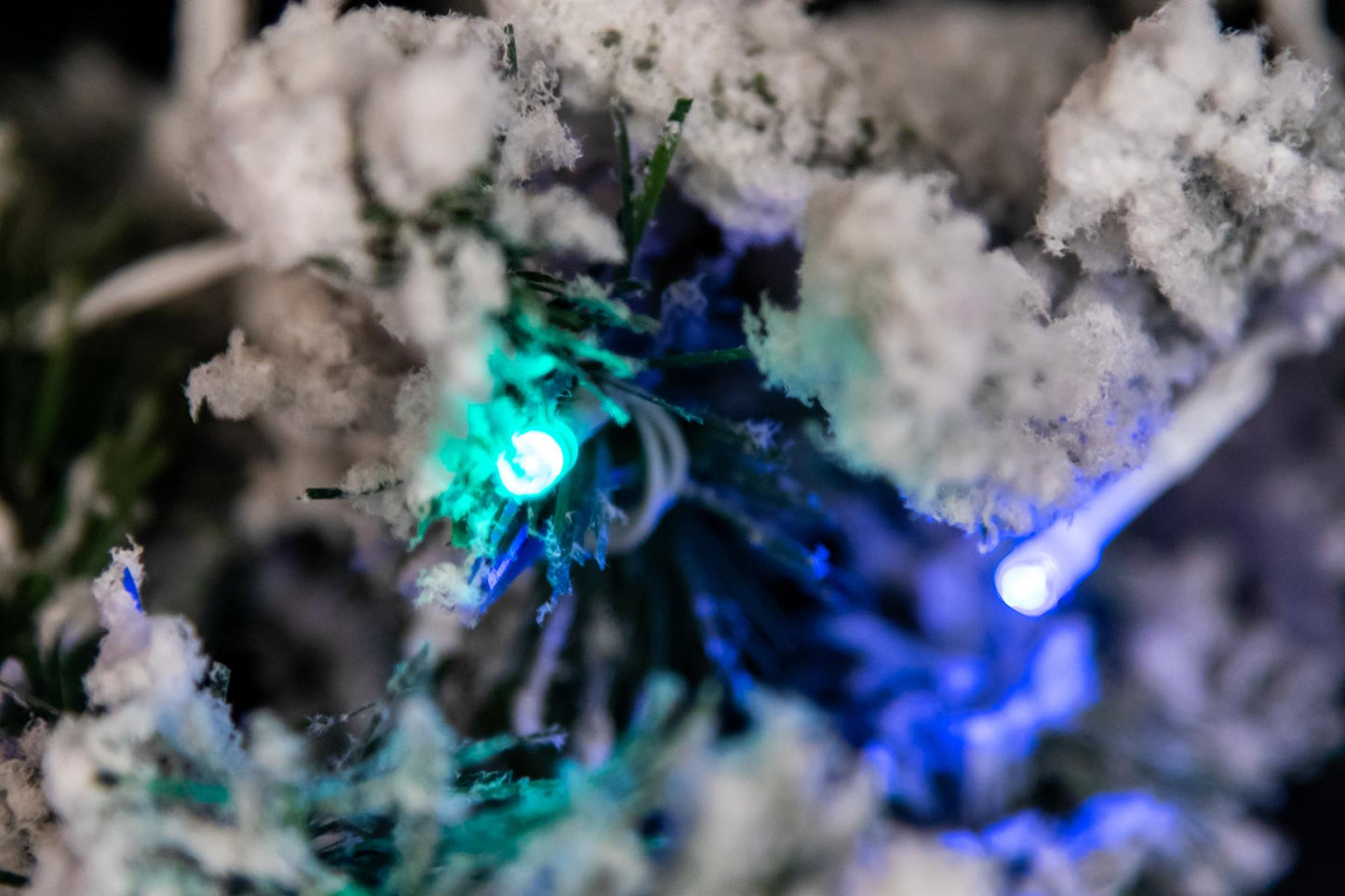 Pre-Lit Multicolor LEDs Lapland Fir Snow Flocked Garland