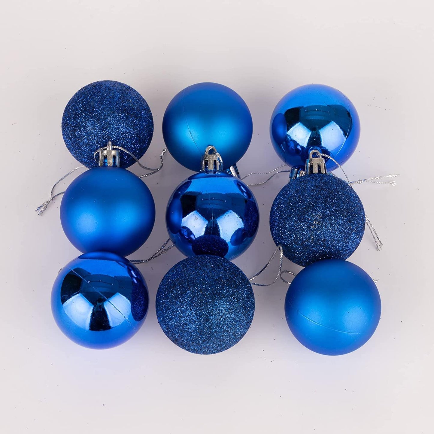 18 Blue Baubles (6cm)