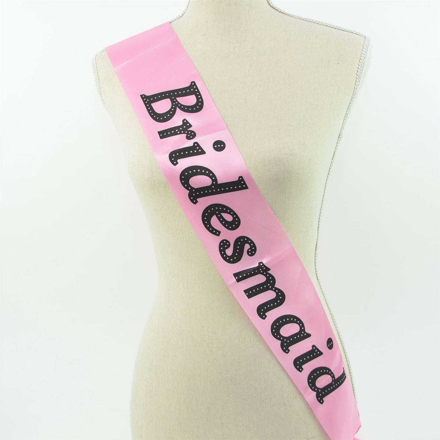 Shatchi BRIDESMAID Pink-Black Sash